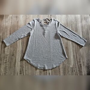 Torrid Plus Gray Sweater with Lattace back and super soft material